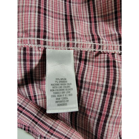 Bonobos Slim Fit Red Plaid Men's Button Long Sleeve Shirt - XXL 2XL - Picture 7 of 8